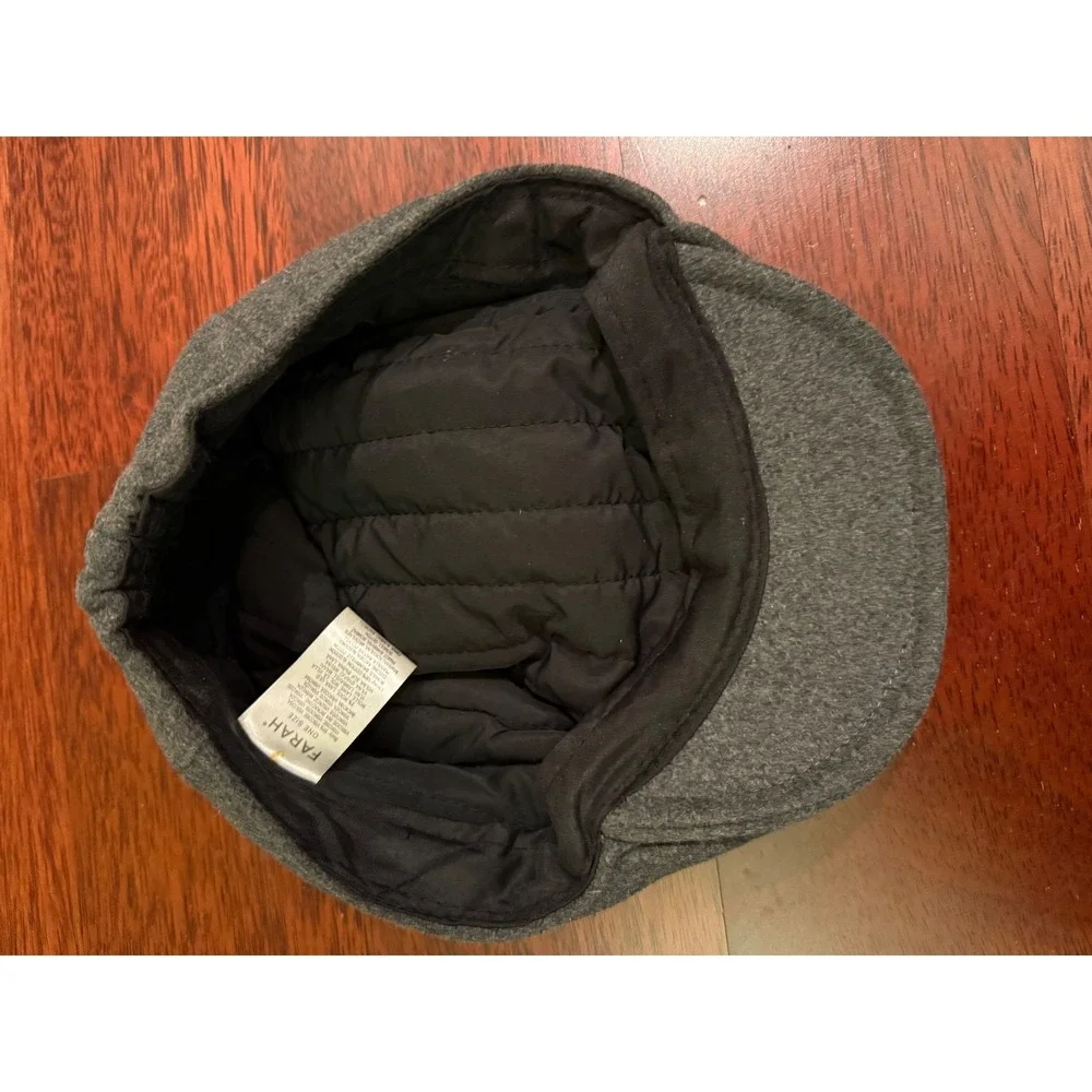 Farah Grey Flat Cap and Brown Herringbone Ivy Hat Bundle Mens Newsboy Caps